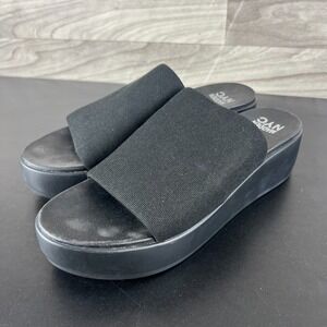 Madden NYC Phoebe Platform Slide Sandals Womens Size US 9.5 Black Preppy Classic